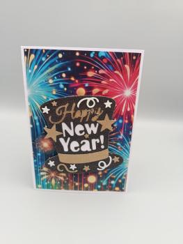 Neujahrsgrußkarte „Happy New Year“